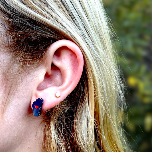 Mini Love Lake Tahoe Stud Earrings