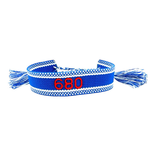 680 Drivers Water Polo Blue Woven Bracelet with Tassels