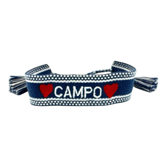 Campo Navy Woven Bracelet with Tassels