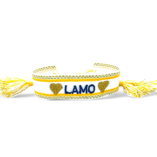 Lamorinda Water Polo gold Woven Bracelet with Tassels