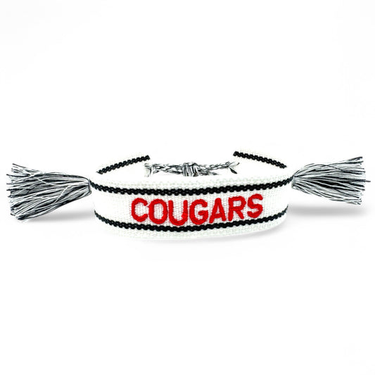 Carondelet Cougars Woven Bracelet with Tassels