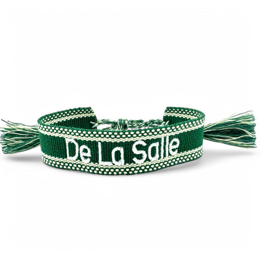 De La Salle Woven Bracelet with Tassels