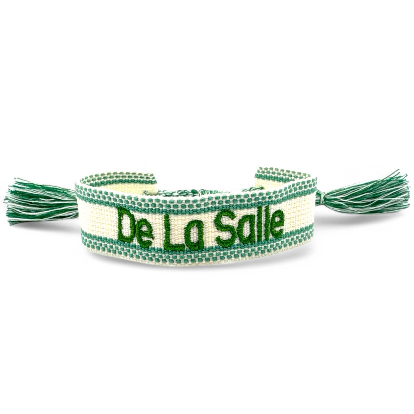 De La Salle Woven Bracelet with Tassels