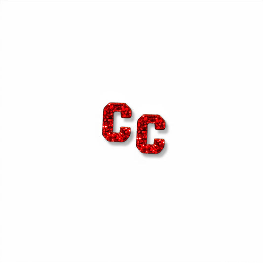 Campolindo Red "C" Stud Earrings