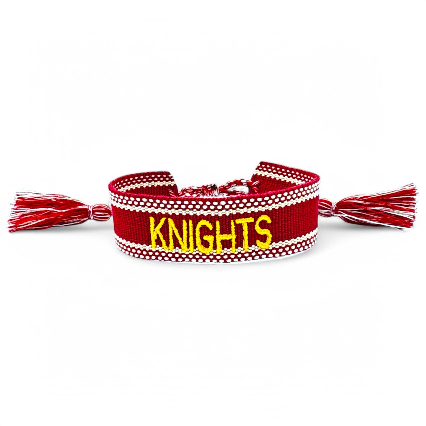 Las Lomas Knights Woven Bracelet with Tassels