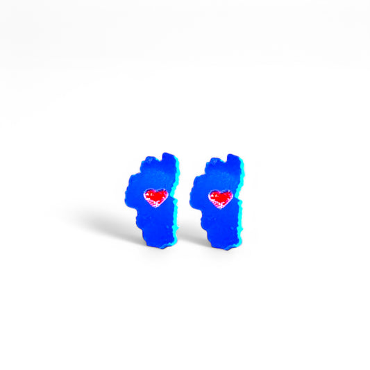Mini Love Lake Tahoe Stud Earrings