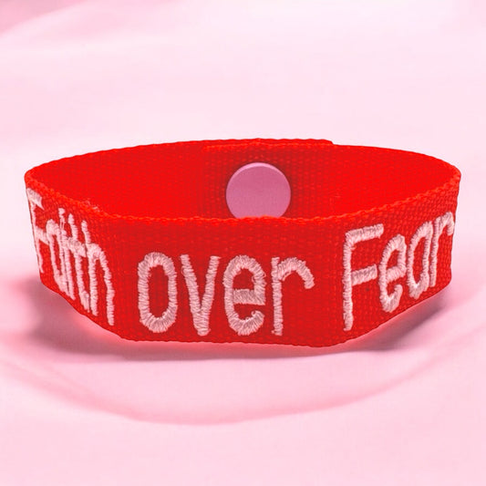 Faith Over Fear Webbing Bracelet