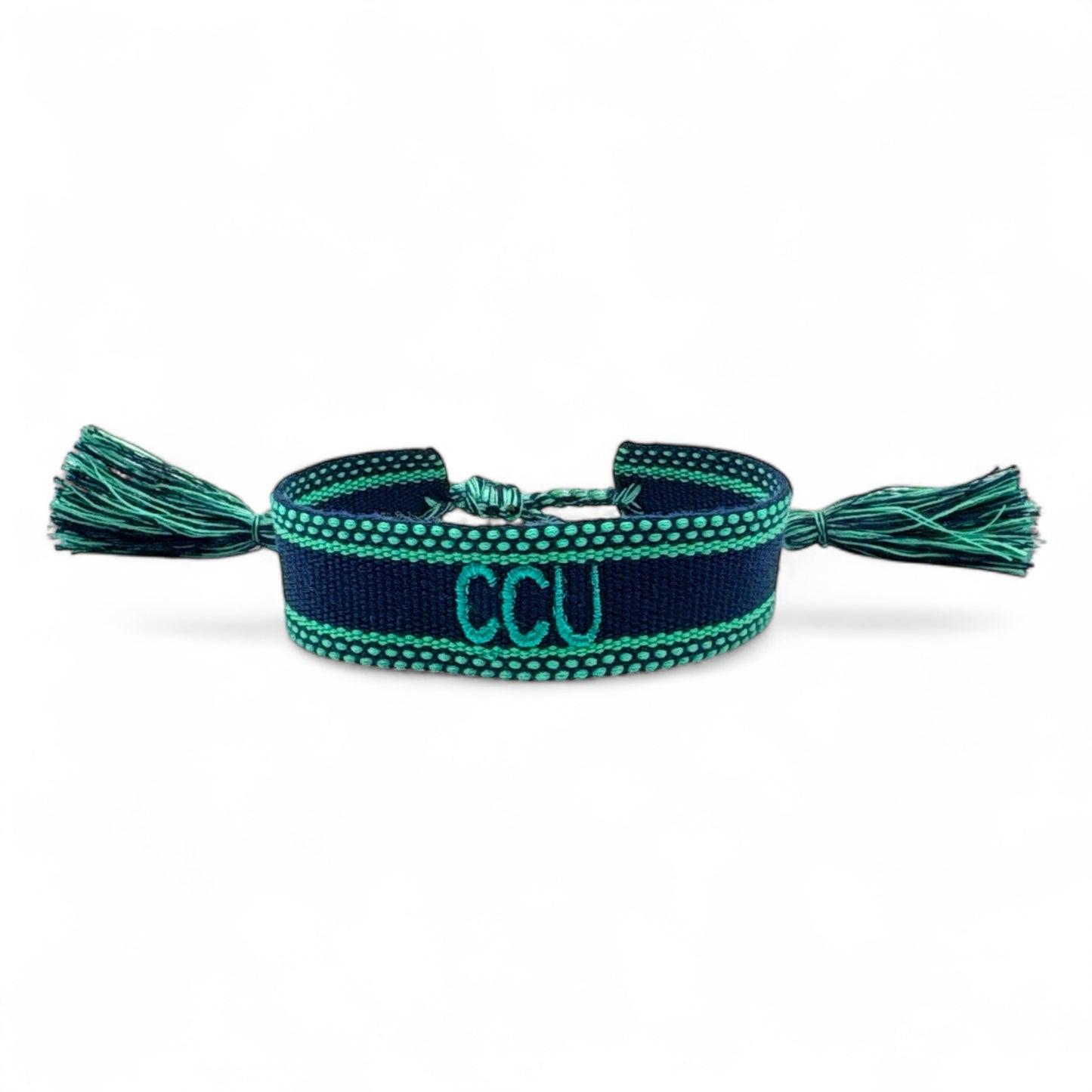 CCU Contra Costa United Water Polo Woven Bracelet with Tassels