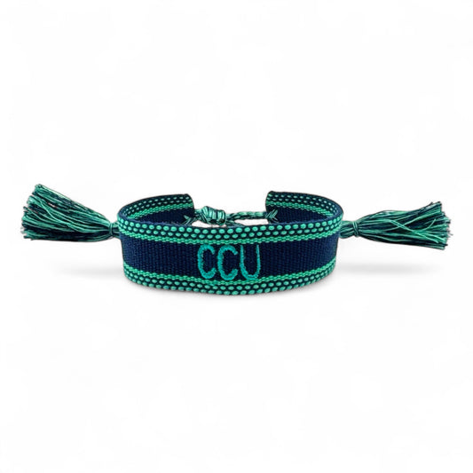 CCU Contra Costa United Water Polo Woven Bracelet with Tassels