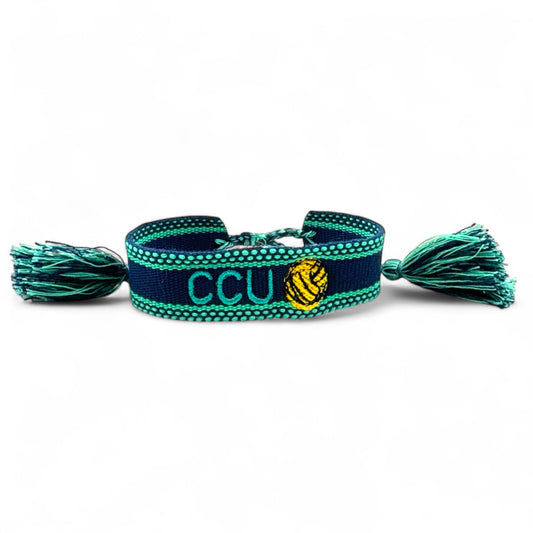 CCU Contra Costa United Water Polo w/ ball Woven Bracelet with Tassels